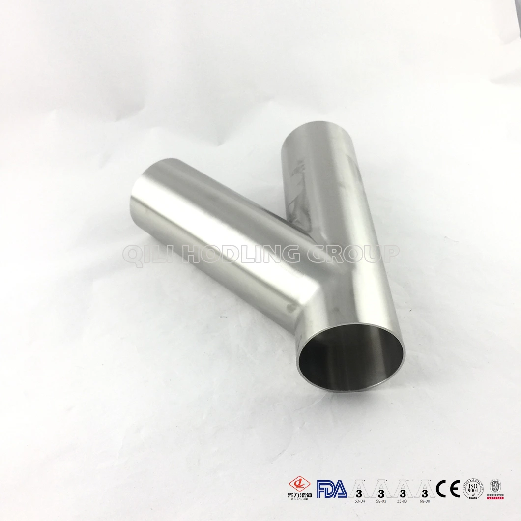 Sanitary Stainless Steel Y Type Tee