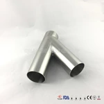 Sanitary Stainless Steel Y Type Tee