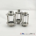 Sanitary Tubular/ Inline Stainless Steel Sight Glass with Glass Tube Circular Sight Glass for Brewing