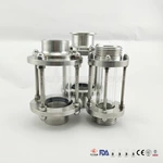 Sanitary Tubular/ Inline Stainless Steel Sight Glass with Glass Tube Circular Sight Glass for Brewing