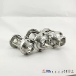 Sanitary Tubular/ Inline Stainless Steel Sight Glass with Glass Tube Circular Sight Glass for Brewing