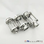 Sanitary Tubular/ Inline Stainless Steel Sight Glass with Glass Tube Circular Sight Glass for Brewing