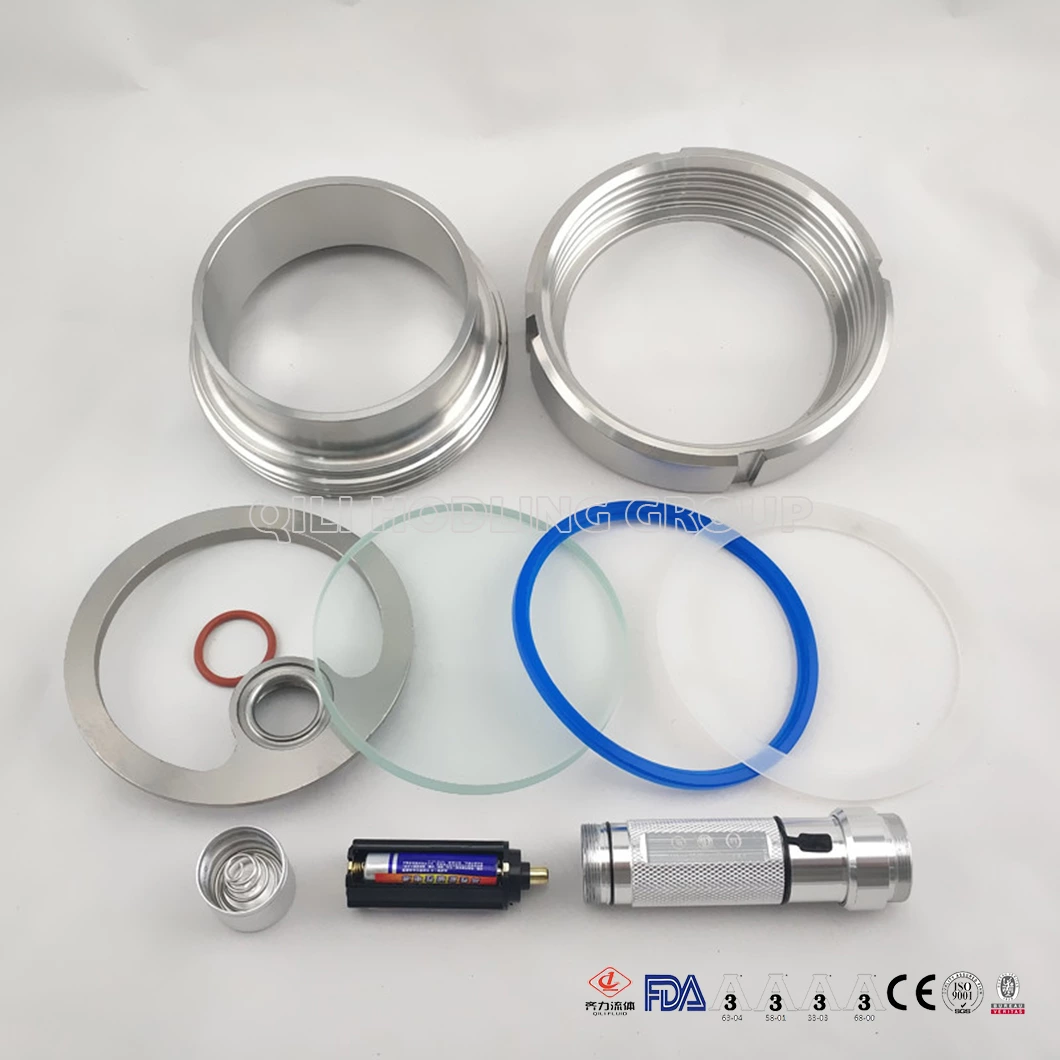 Sanitary Weld Sight Galss with LED Lamp