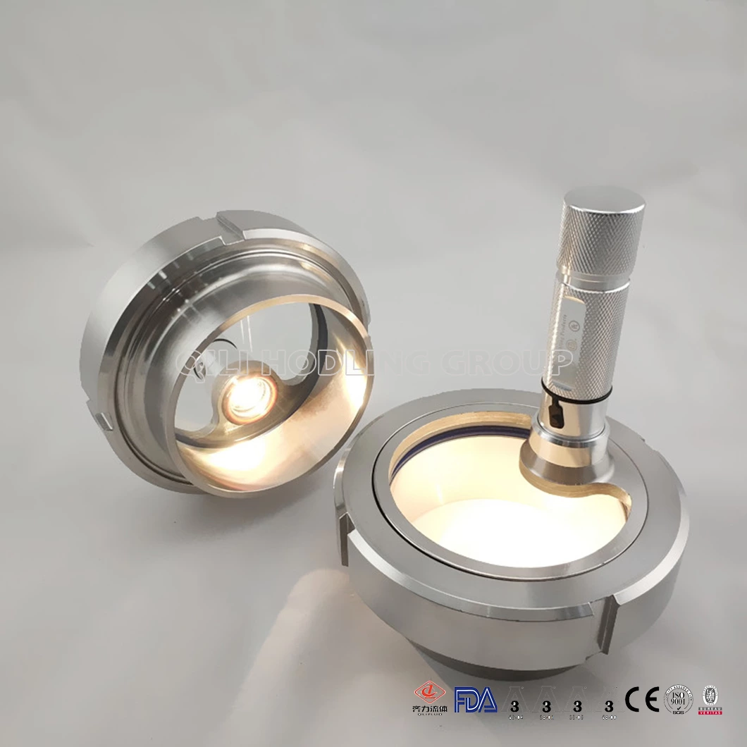 Sanitary Weld Sight Galss with LED Lamp