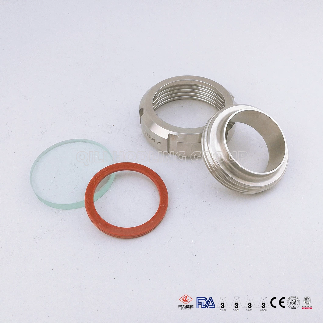 SS304 316L Fittings Sanitary Stainless Steel Union Sight Glass