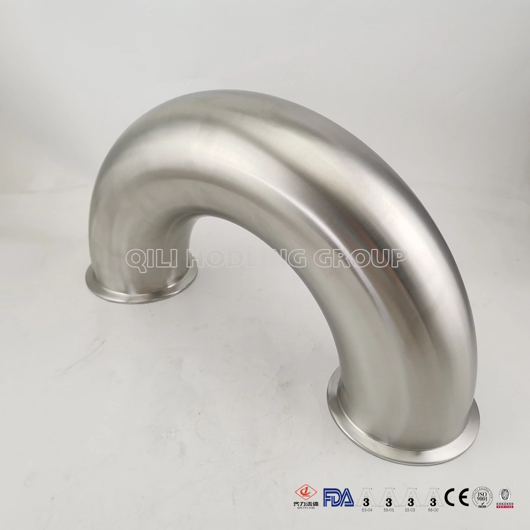 Ss304 Ss316 Food Grade 180° Elbow Clamp End