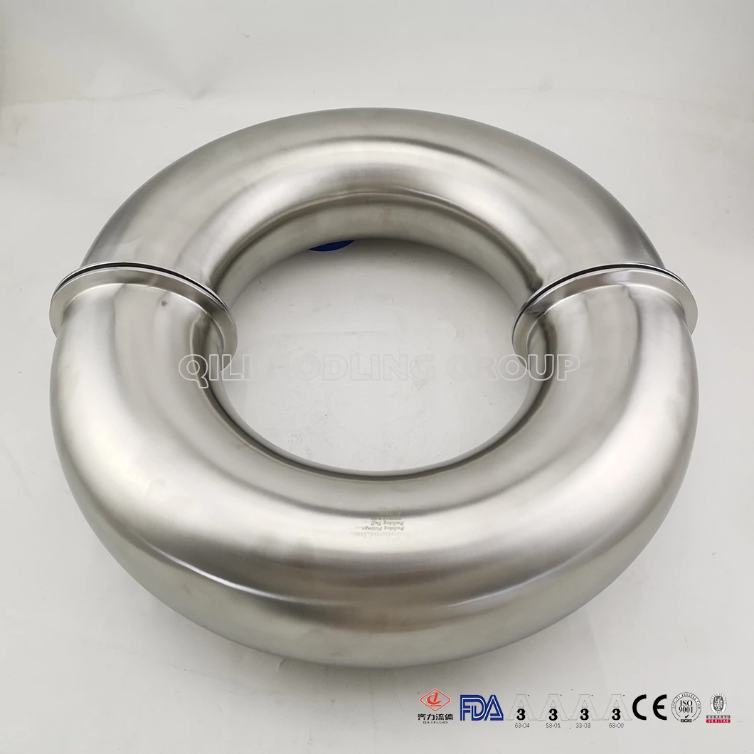 Ss304 Ss316 Food Grade 180° Elbow Clamp End