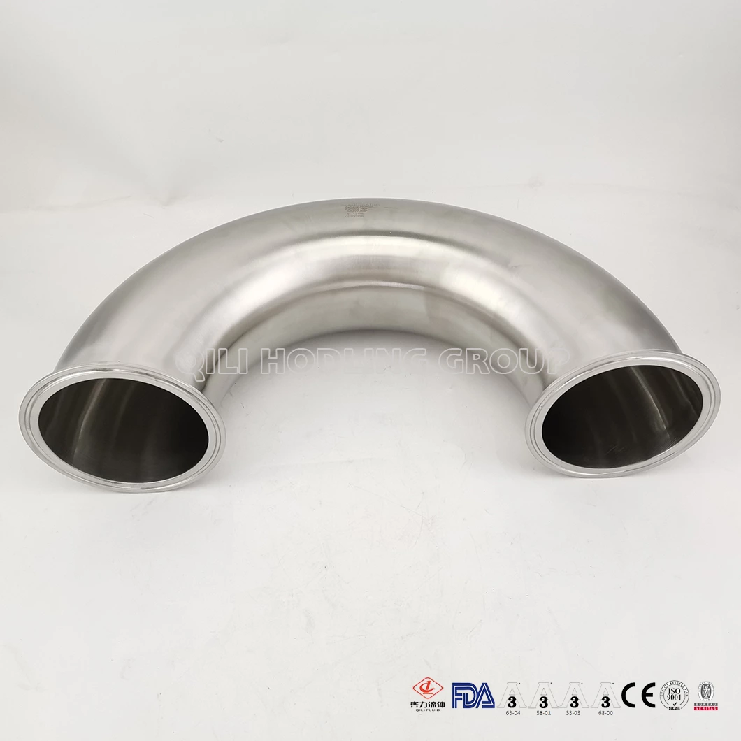 Ss304 Ss316 Food Grade 180° Elbow Clamp End
