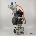 SS304 SS316L Stainless Steel CF8M Full Bore Encapsulate PTFE Pneumatic And Electric Ball Valves