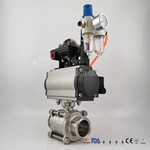 SS304 SS316L Stainless Steel CF8M Full Bore Encapsulate PTFE Pneumatic And Electric Ball Valves