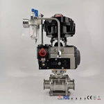 SS304 SS316L Stainless Steel CF8M Full Bore Encapsulate PTFE Pneumatic And Electric Ball Valves