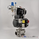 SS304 SS316L Stainless Steel CF8M Full Bore Encapsulate PTFE Pneumatic And Electric Ball Valves