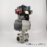 SS304 SS316L Stainless Steel CF8M Full Bore Encapsulate PTFE Pneumatic And Electric Ball Valves