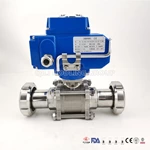 Stainless Steel 2 Way or 3 Way Electric Ball Valves with Nut Ends