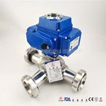 Stainless Steel 2 Way or 3 Way Electric Ball Valves with Nut Ends
