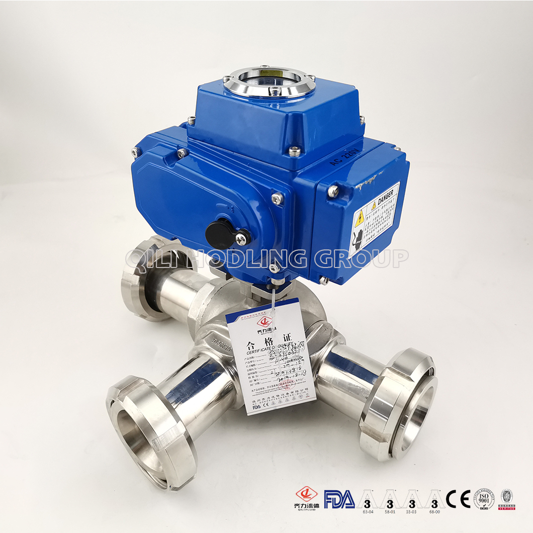 Stainless Steel 2 Way or 3 Way Electric Ball Valves with Nut Ends
