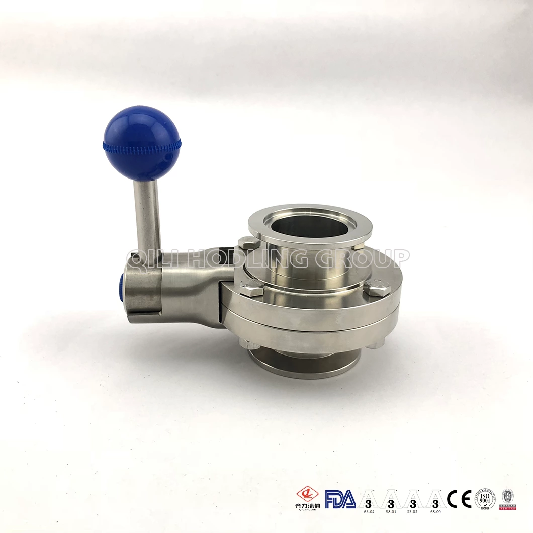 Stainless Steel 304 316L Sanitary Clamp Butterfly Valve with Pull Handle