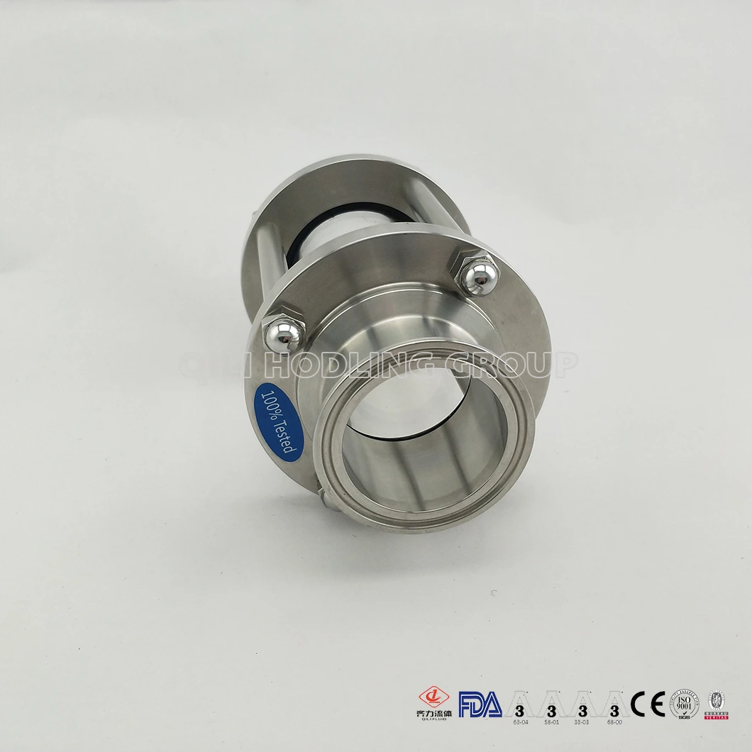 Stainless Steel 304/ 316L Sanitary Tubular/ Inline Sight Glass with Glass