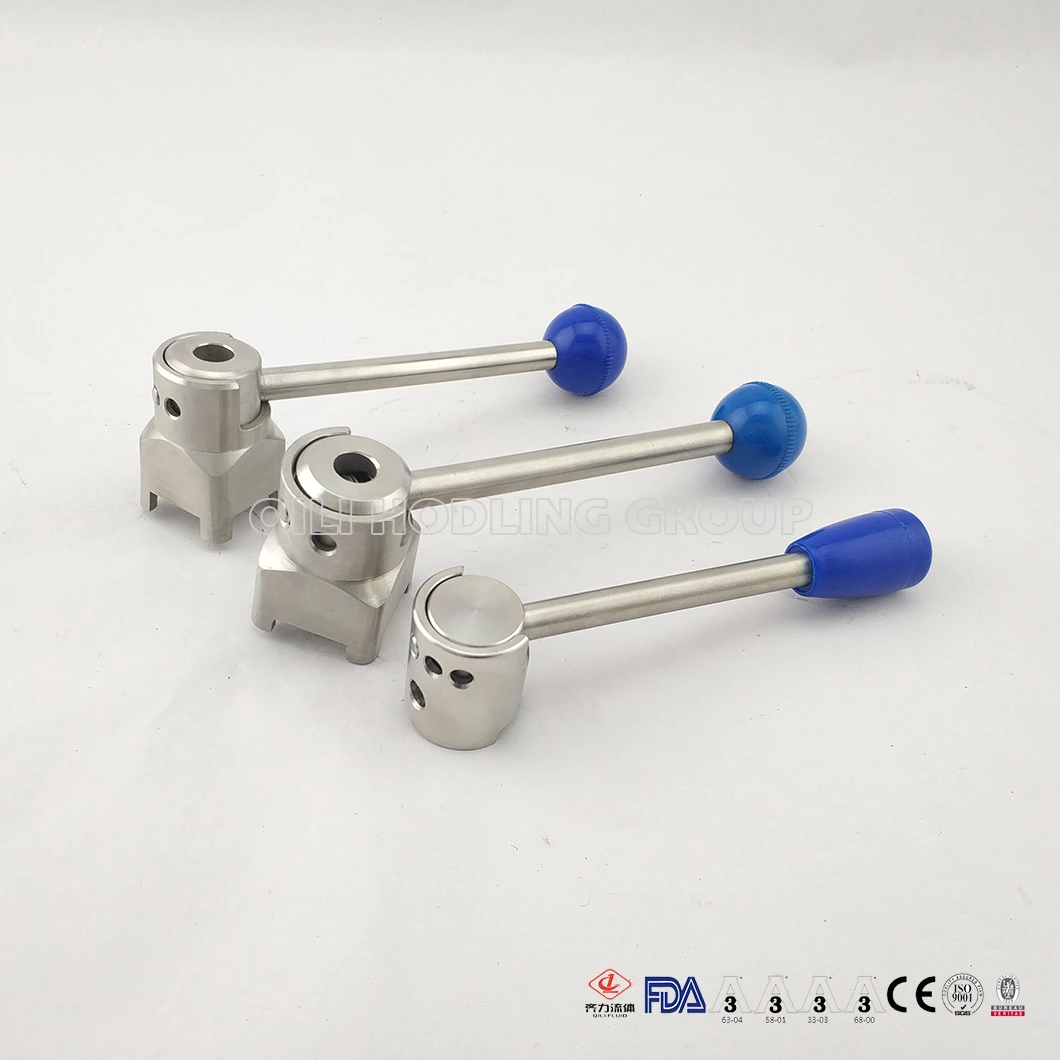 Plastic / Stainless Steel 3A Standard Butterfly Valves Handle Multi-Position Handle