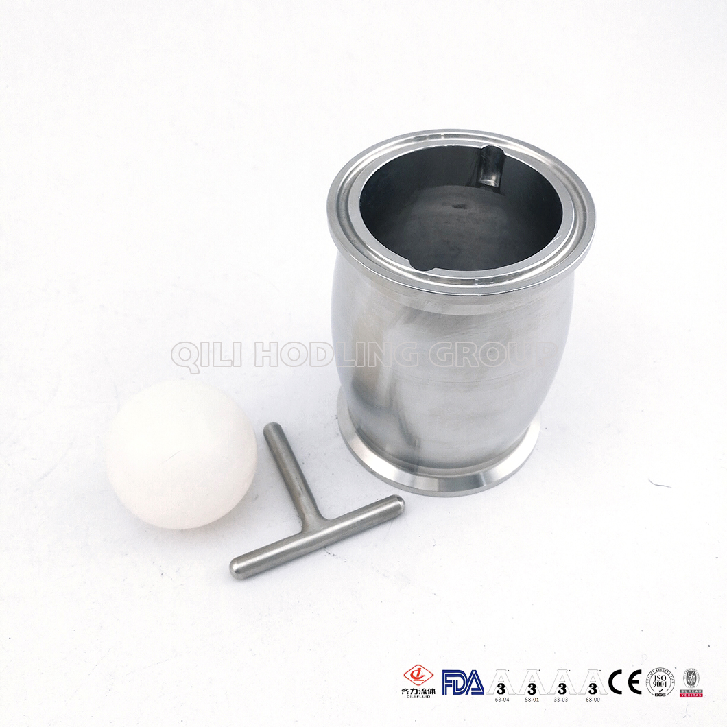 Stainless Steel Ball Type Hygienic Check Valve With Clamp Ends