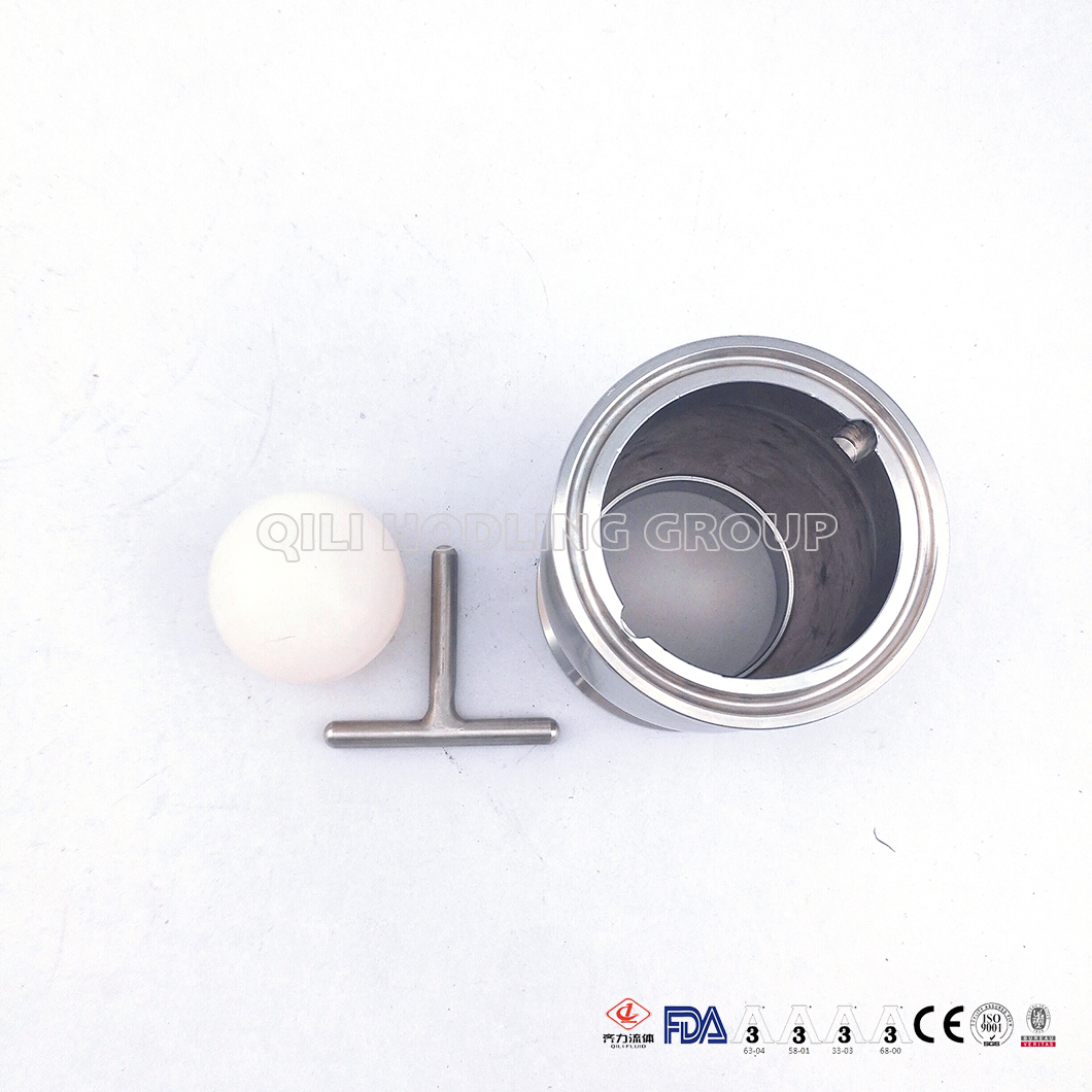 Stainless Steel Ball Type Hygienic Check Valve With Clamp Ends