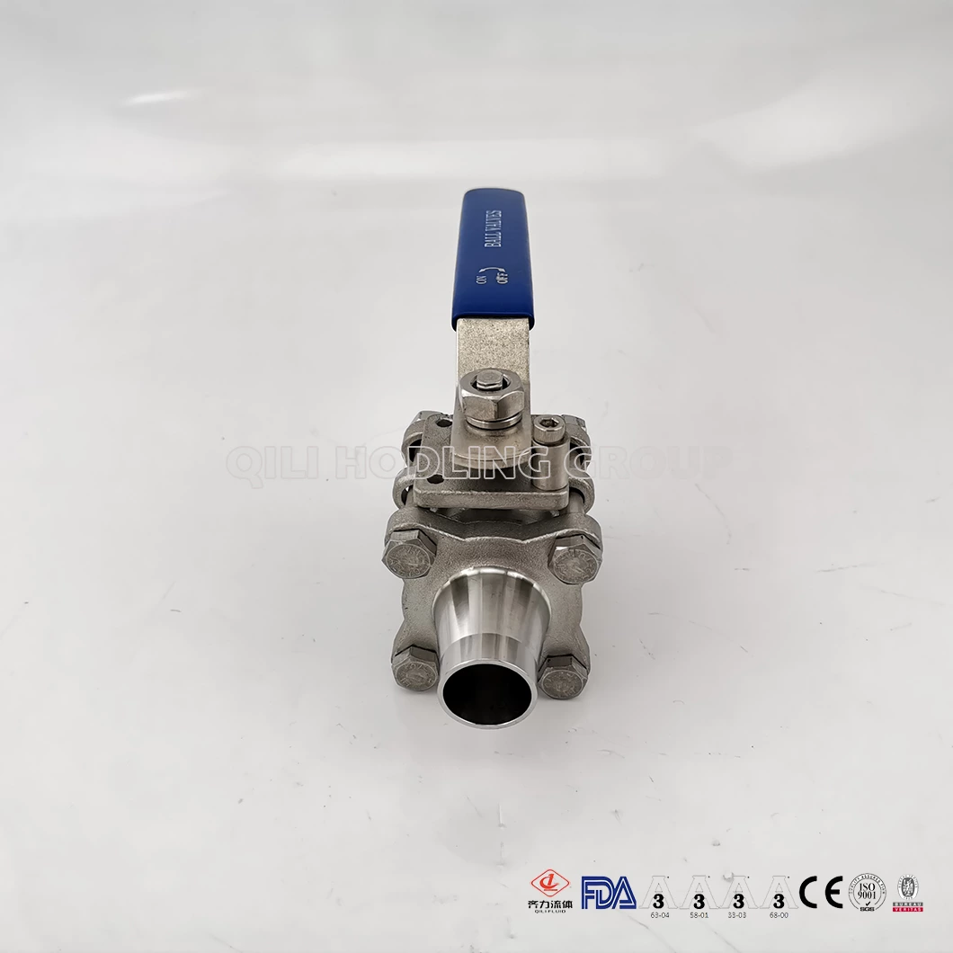 Stainless Steel CF3M CF8M Manual Food Grade Full Bore Encapsulate Vacuum Ball Valves