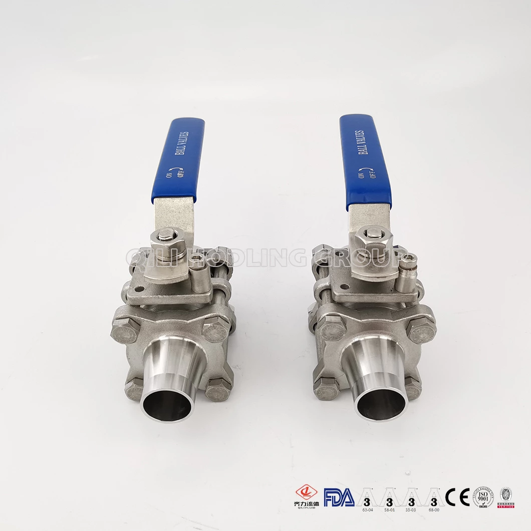 Stainless Steel CF3M CF8M Manual Food Grade Full Bore Encapsulate Vacuum Ball Valves