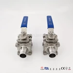 Stainless Steel CF3M CF8M Manual Food Grade Full Bore Encapsulate Vacuum Ball Valves