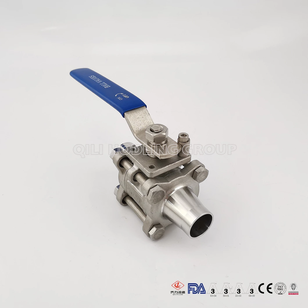 Stainless Steel CF3M CF8M Manual Food Grade Full Bore Encapsulate Vacuum Ball Valves