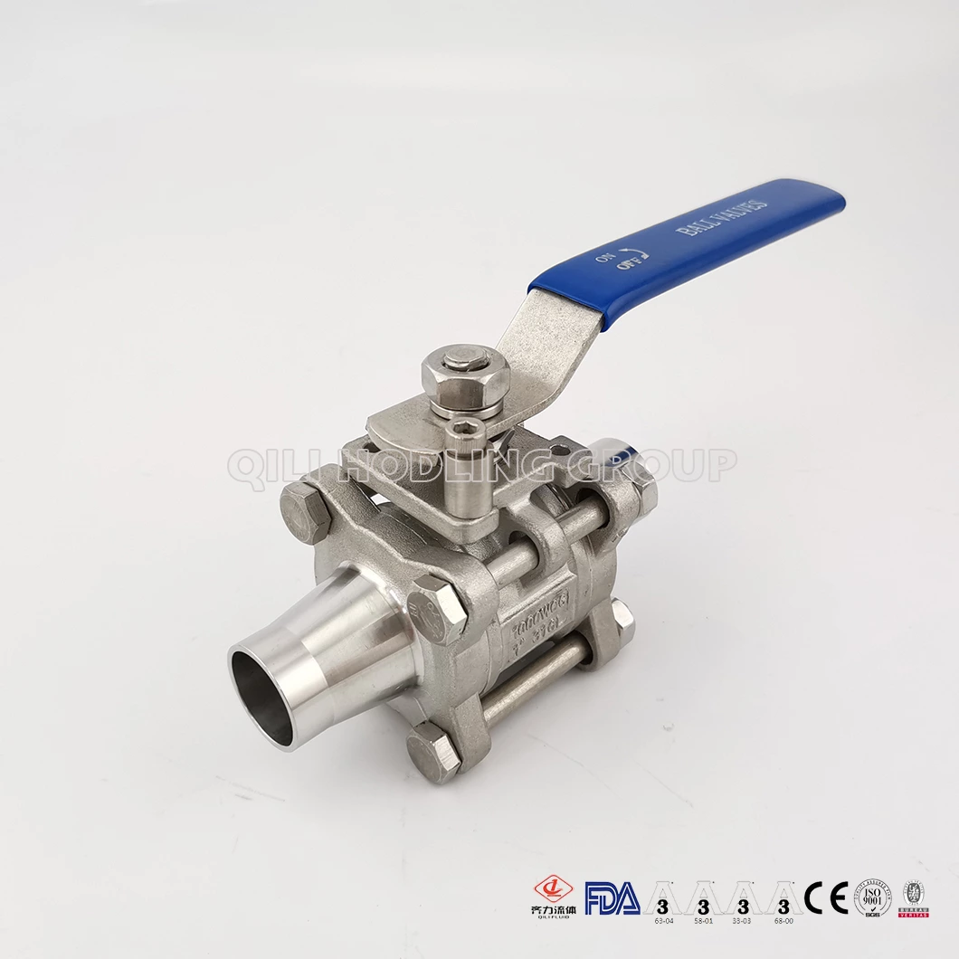 Stainless Steel CF3M CF8M Manual Food Grade Full Bore Encapsulate Vacuum Ball Valves