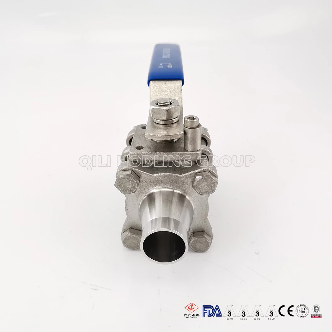 Stainless Steel CF3M CF8M Manual Food Grade Full Bore Encapsulate Vacuum Ball Valves
