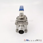 Stainless Steel CF3M CF8M Manual Food Grade Full Bore Encapsulate Vacuum Ball Valves