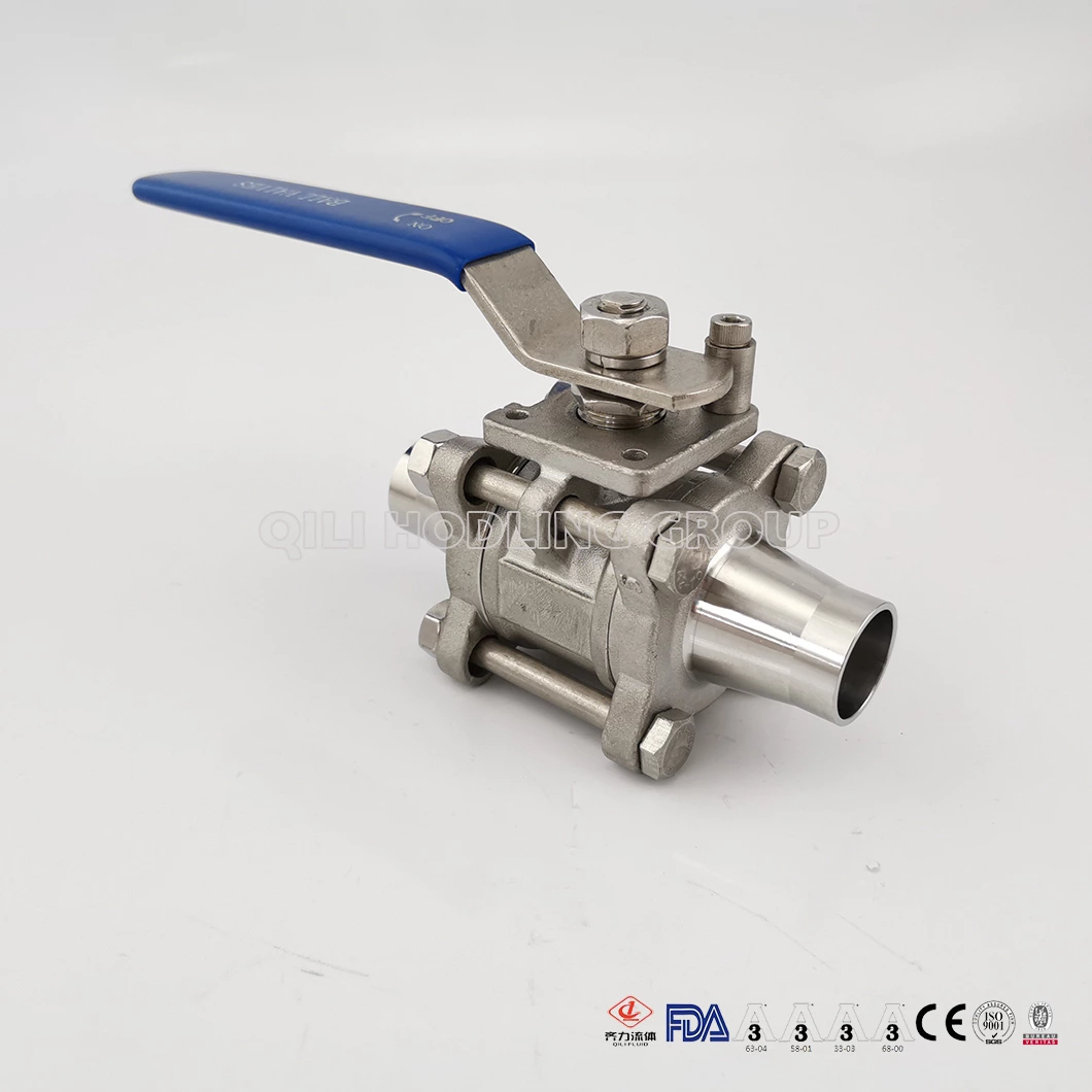 Stainless Steel CF3M CF8M Manual Food Grade Full Bore Encapsulate Vacuum Ball Valves
