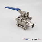 Stainless Steel CF3M CF8M Manual Food Grade Full Bore Encapsulate Vacuum Ball Valves