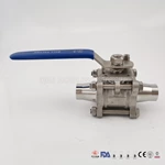 Stainless Steel CF3M CF8M Manual Food Grade Full Bore Encapsulate Vacuum Ball Valves