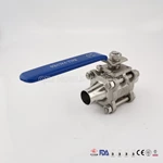 Stainless Steel CF3M CF8M Manual Food Grade Full Bore Encapsulate Vacuum Ball Valves