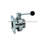 Stainless Steel One Side Threaded One Side Flange Manual Butterfly