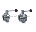 Stainless Steel One Side Threaded One Side Flange Manual Butterfly
