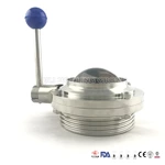 Stainless Steel One Side Threaded One Side Welded Manual Butterfly Valve