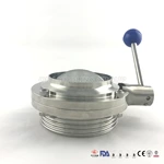 Stainless Steel One Side Threaded One Side Welded Manual Butterfly Valve