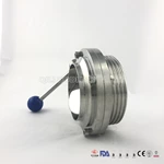 Stainless Steel One Side Threaded One Side Welded Manual Butterfly Valve