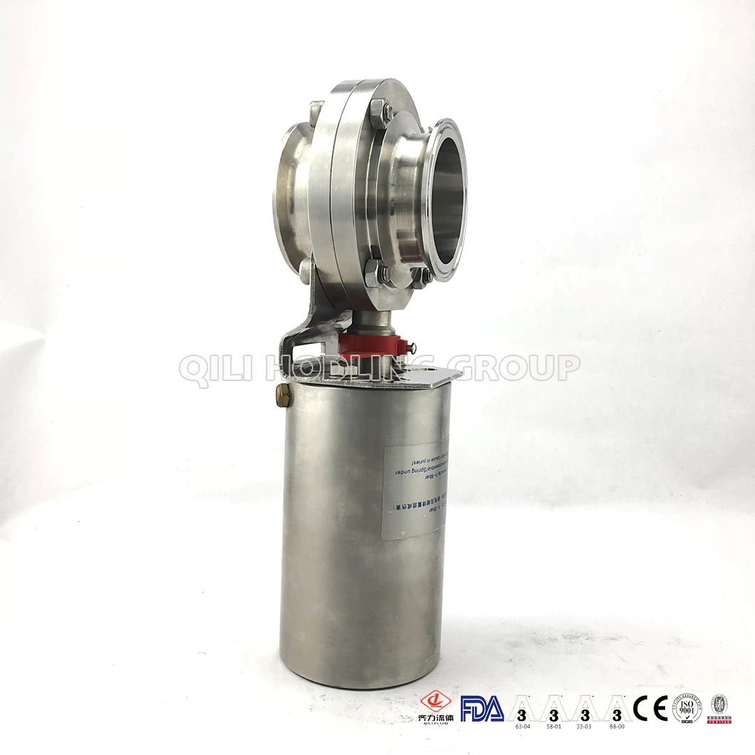 Stainless Steel Pneumatically Actuated B5102 Series Butterfly Valve