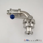 Stainless Steel Pull Handle Sanitary Butterfly Valves One Side Thread