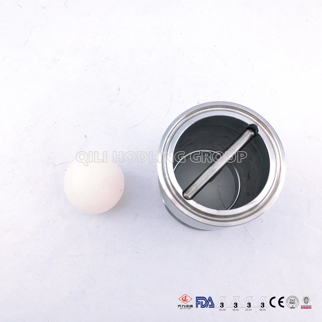 Stainless Steel Sanitary Check Valve Ball Type with Manual Drain