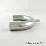 Stainless Steel Sanitary U Return Welded Reducing Tee