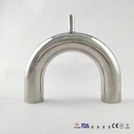 Stainless Steel Sanitary U Return Welded Reducing Tee