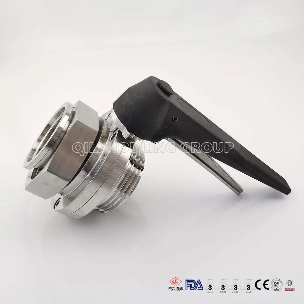 Stainless Steel Ss304 Ss316L RJT Thread Union Butterfly Valve
