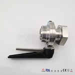 Stainless Steel Ss304 Ss316L RJT Thread Union Butterfly Valve