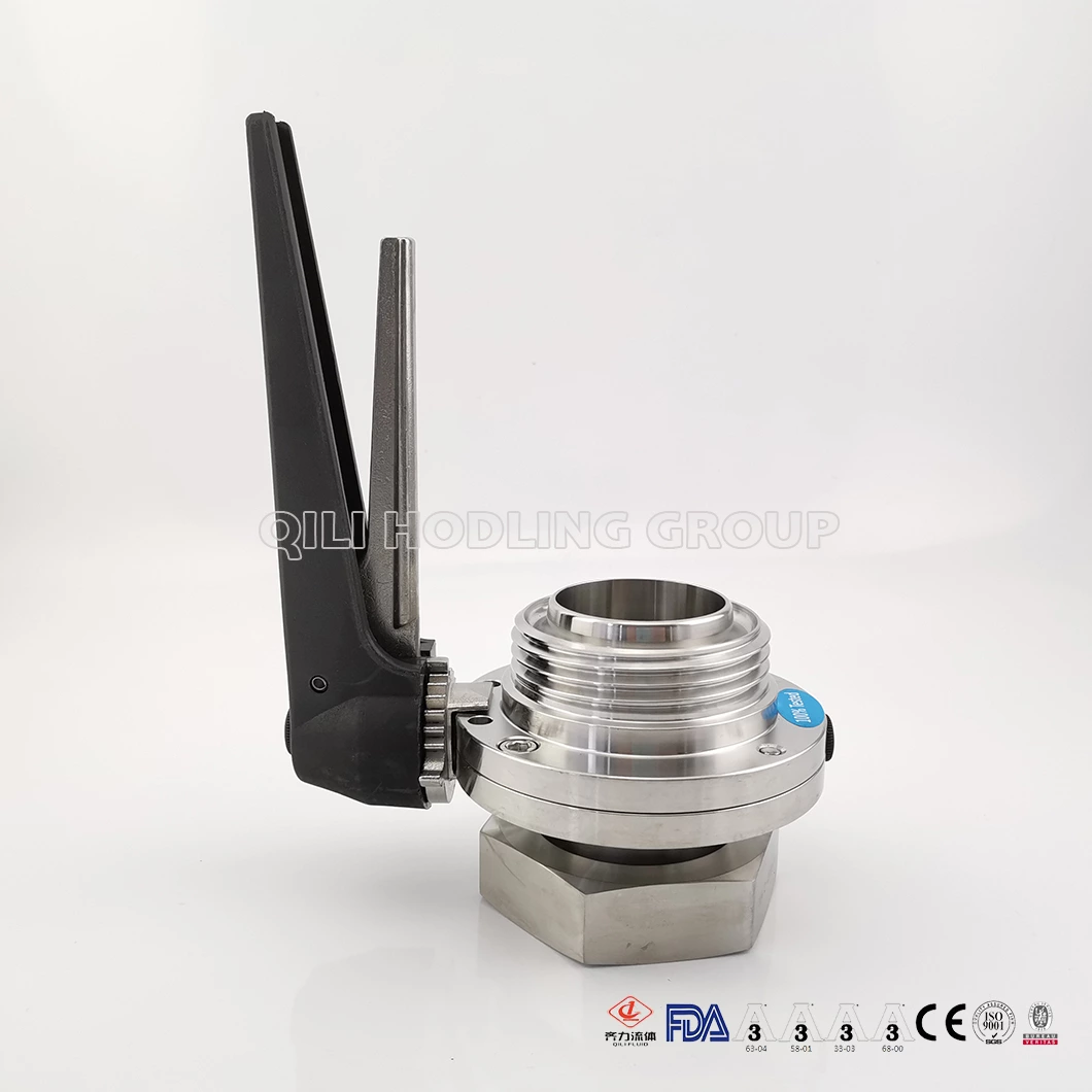 Stainless Steel Ss304 Ss316L RJT Thread Union Butterfly Valve