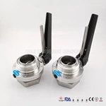 Stainless Steel Ss304 Ss316L RJT Thread Union Butterfly Valve